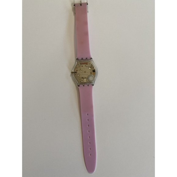 Swatch Watch Marble Time Pink Slim Skin Classic SKF315 Vintage 2002 Works well! - Picture 3 of 14